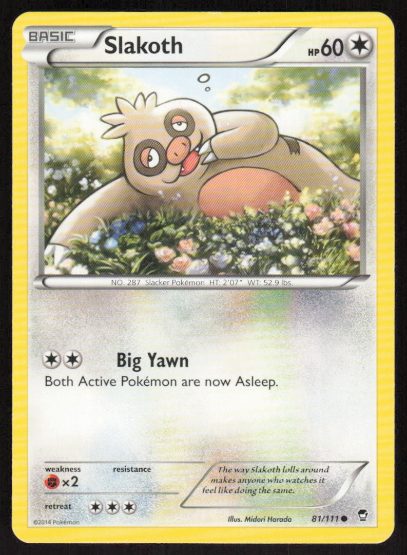 Pokemon Slakoth Common 81/111 XY - Furious Fists LP