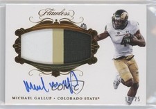 2018 Panini Flawless Collegiate Rookie 18/25 Michael Gallup Patch Auto 0je3