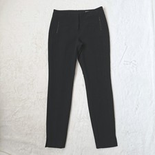 Classiques Entier Womens Black Dress Pants Stretch Zip Pocket Tapered Size 2