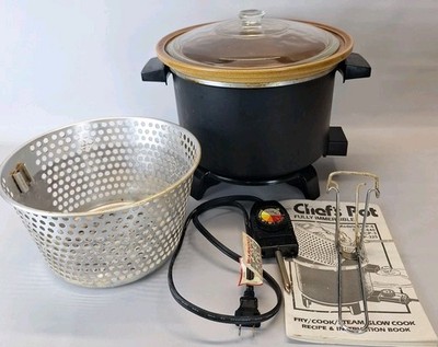 Vintage Dazey 6 Quart Chef's Pot Deep Fryer Slow Cooker Model DCP-6 READ