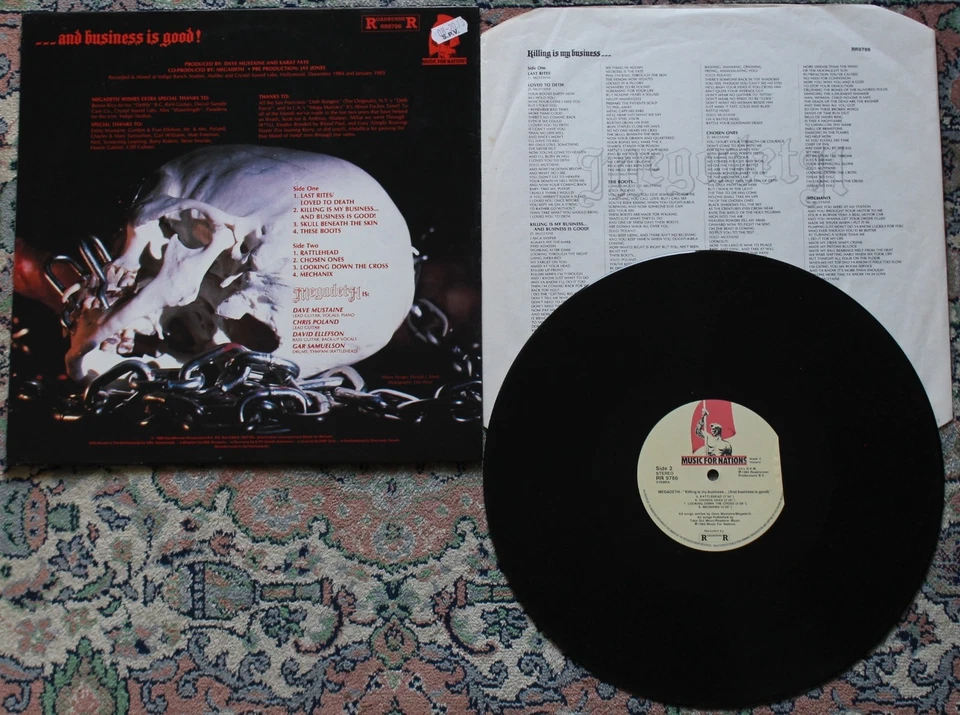 MEGADETH - KILLING IS MY BUSINESS.. LP '85 - RR9786 - Thrash Metal - Annihilator - Image 2 of 4
