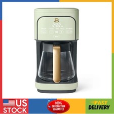 Beautiful 12 Cup Programmable Coffee Maker Sage Green by Drew Barrymore