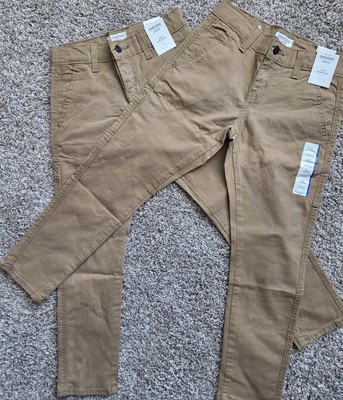 2 Pair Youth Levi Denizen Boys Tan Khaki Cargo Slim Carpenter Pants Jeans 8 Reg