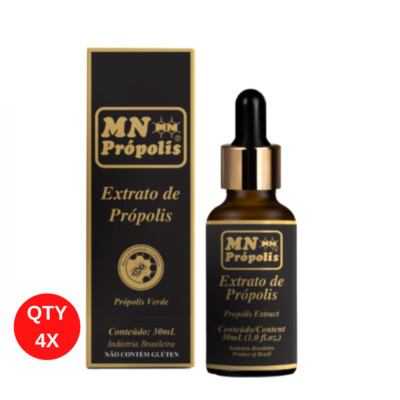 MN PROPOLIS GOLD Propolis Extract Brazilian Bee Green 4 x Bottles 30 mL 1 oz Lot