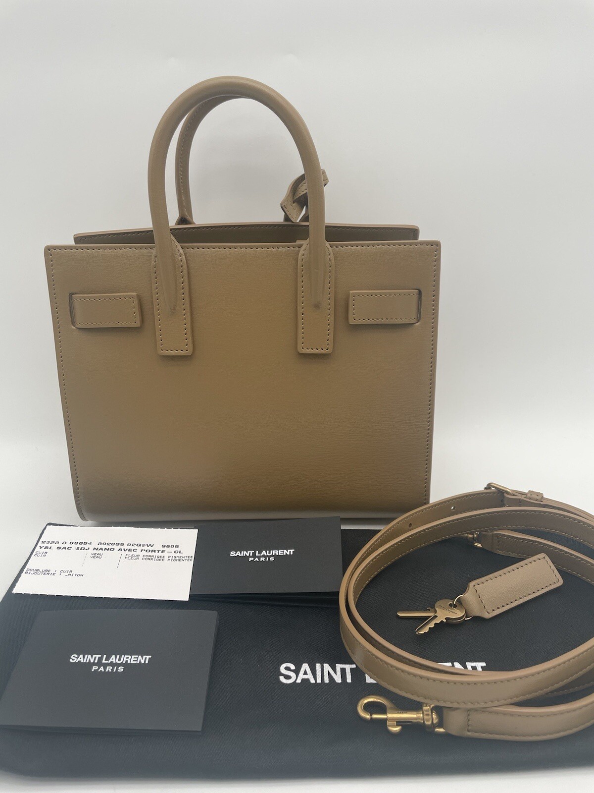 BORSA A TRACOLLA NUOVA SAINT LAURENT YSL NANO SAC DE JOUR IN PELLE $2600!