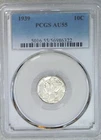 1939 Mercury Dime PCGS AU55 Frosty Luster Just Graded New Holder #A64B