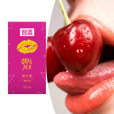10pcs Natural Blowjob Condoms Cherry Flavor Oral Sex Ultra Thin Large Condoms