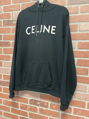 ◆CELINE◆ CELINE LOOSE SWEATSHIRT IN COTTON FLEECE Celine Loose Sweatshirt In Cotton Fleece Hot Pink/Black