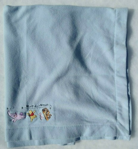 Disney Blue Baby Blanket How Do You Catch A Heffalump Fleece Pooh Tigger Piglet - 第 2/7 張圖片