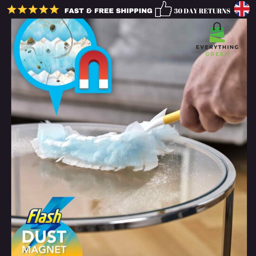 Flash Dust Duster Starter Kit 1 Handle 4 Fluffy Refills OR 5