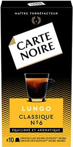 Carte Noire Lungo Nespresso Compatible Coffee Capsules, Pack of 10 100 capsules