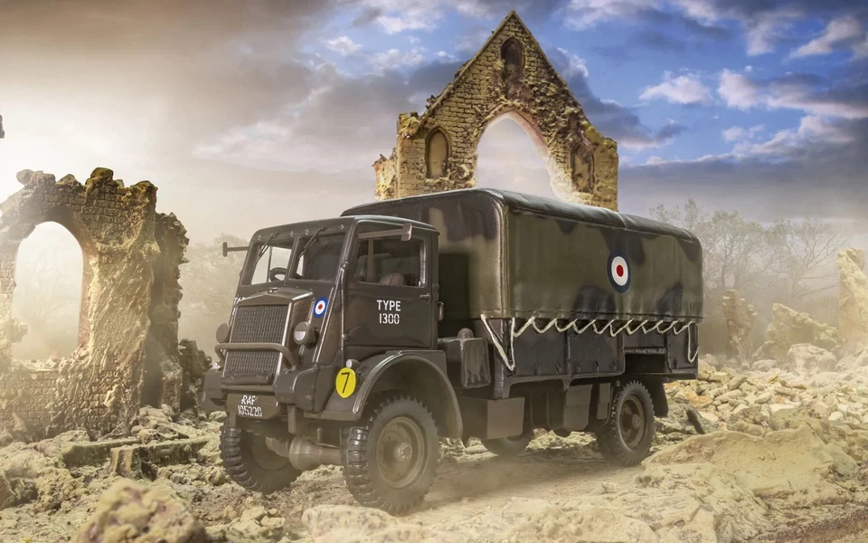 Camión de carga de servicio general Corgi Bedford QLD 4X4 - RAF 1:50 fundido a presión CC60309 Foto 3 de 3