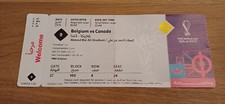 Ticket 2022 Belgium vs. Canada World Cup #9