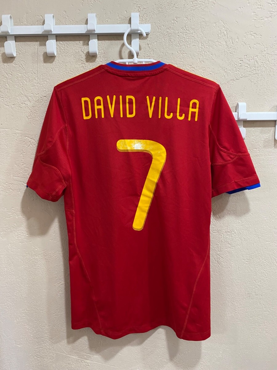 Spain 2010 Home Football Shirt Adidas Soccer David Villa #7 | eBay