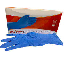 12" Disposable Blue Nitrile Long Cuff Gloves 5.5 MIL Thicknes Powder Free Gloves