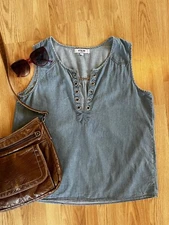 Active USA Denim Top Women’s Size M Tops Denim Top 