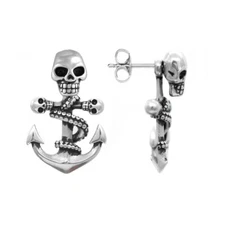 Octopus Skull earring movable anchor Stainless Steel stud earring By Controse