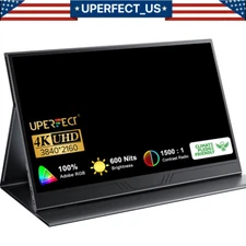 UPERFECT 15.6" Portable Monitor 3840*2160 LCD Display Screen 4K UHD for PS6 5 PC