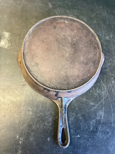 VINTAGE ORIGINAL # 7F WAGNER WARE CAST IRON HEAT RING COOKING SKILLET FRYING PAN