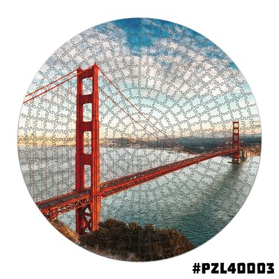 Wooden Circle Jigsaw Puzzle ''Golden Gate'' 508 pcs Perfect Gift Wonders - Size L