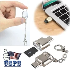 Type C To Micro SD TF Card Reader OTG Adapter Converter For Computer Cell Phone