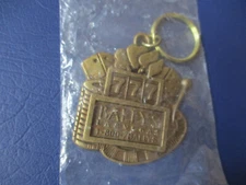 Vintage Bally's Las Vegas Keychain Brass Casino Souvenir Keyring Gambling NIP *