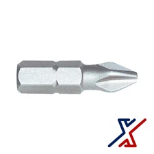 PH1 Phillips Driver Bit, 1" Long by X1 Tools (3 Bits to 48 Bits)