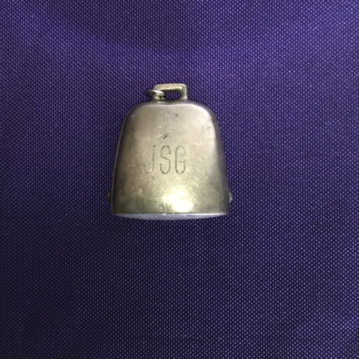 Rare Antique WEB Sterling Silver Baby Birth Record Keepsake Rattle