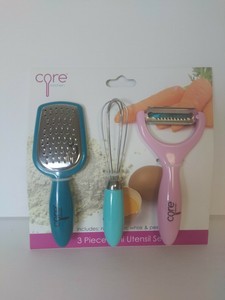 Core Kitchen Utensil Mini Set 3 Piece Set Grater Zester Whisk Amp