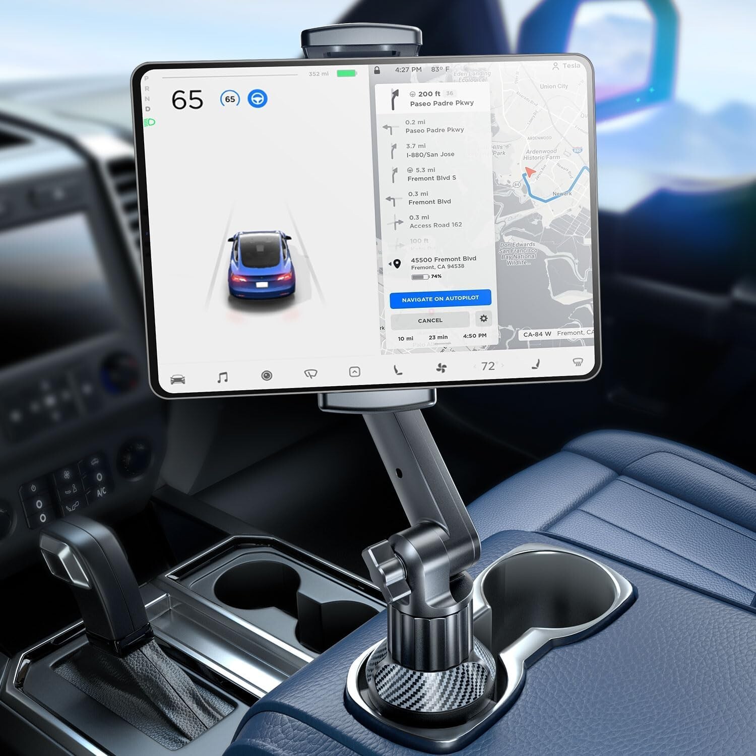 Tablet Holder for Car for iPad Cup Holder Car Mount with 1.57