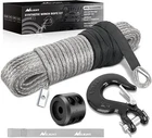 Nilight Synthetic Winch Rope Kit 3/16 Inch x 50 Feet 6000 lbs Winch Cable Line