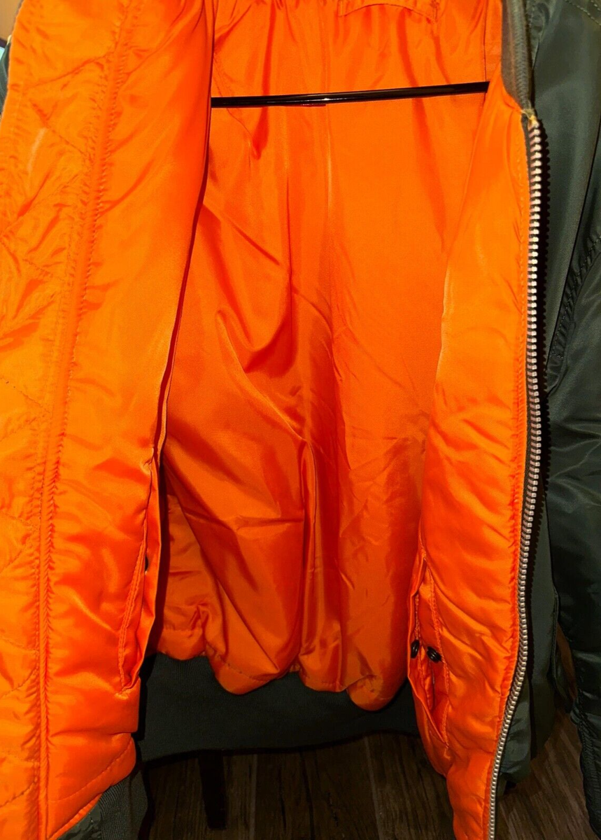 Alpha Industries MA-1 Full Zip Military Flight Bomber Jacket Alpha Industries MA-1 Full Zip Military Flight Bomber Jacket