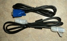 Lot of 2 5ft 6ft 15 PIN BLUE SVGA VGA ADAPTER Monitor M/M Male To Male Cable