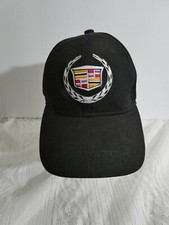 Baseball Dad Cap Adjustable Strap Back Cadillac Embroidered Emblem Black
