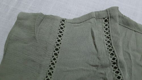 Ellen Tracy sz:M Women's Short Sleeve V-Neck T-Shirt Top Mid-Length Blouse Green - Picture 7 of 9