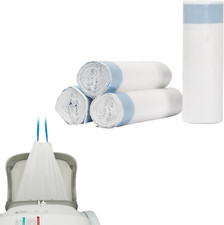 60 Ct Drawstring Cat Litter Box Liners   Self-Cleaning Waste Bags, 4 Rolls