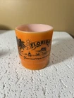 VINTAGE FEDERAL MILK GLASS YOUR FLORIDA COFFEE BREAK ORANGE SOUVENIR MUG