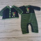 Janie and Jack Layette Boys Winter Alligator Sweater and One Piece Sz 0-3 Months — photo 2