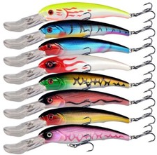 8PCS Fishing Lures Big Minnow Sinking Hard Swimbait Deep Diving 28.5g Crankbait