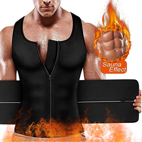 Herren Body Shaper Taillentrainer Sauna Schweiß Tank Bauch Fettverbrennung Shapewear - Bild 13 von 23