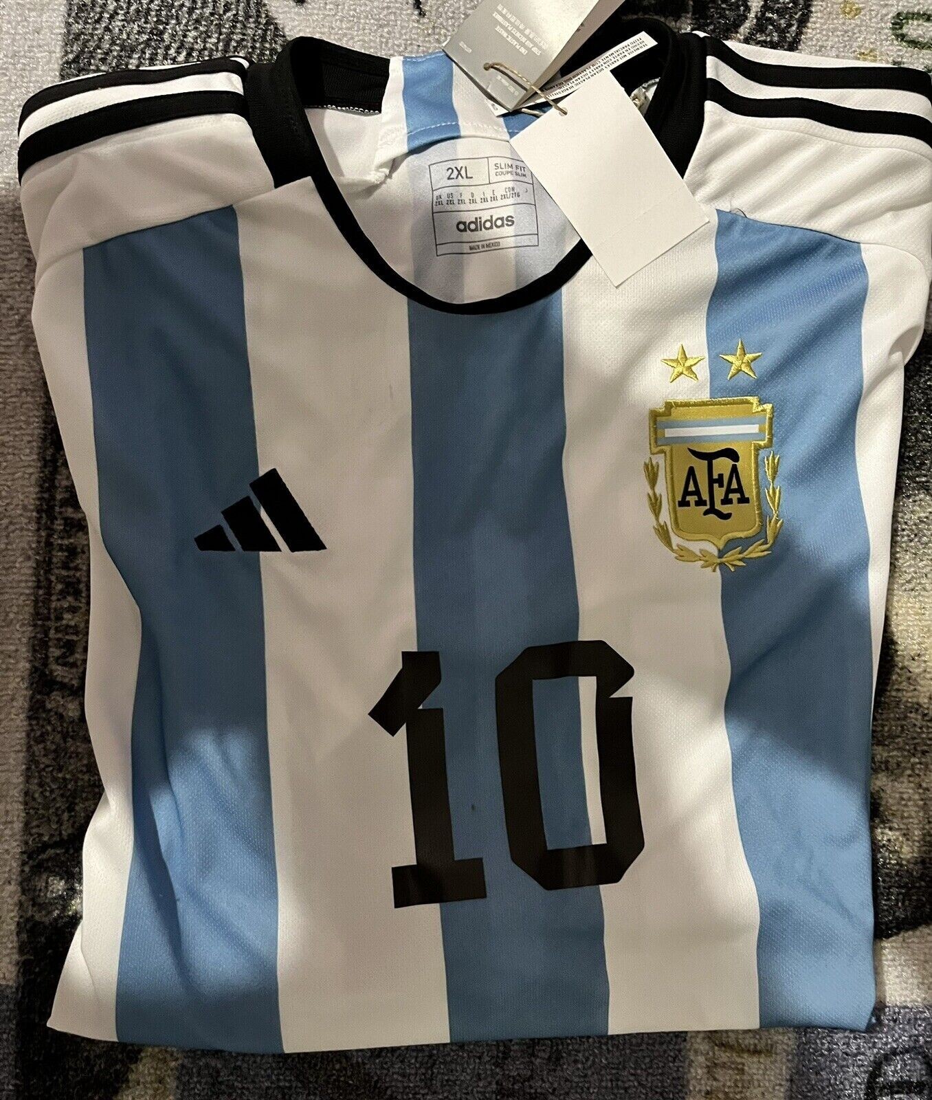 Adidas Argentina 22 Messi Home Jersey .New. Size 2XL Style HF2158 .Adidas.