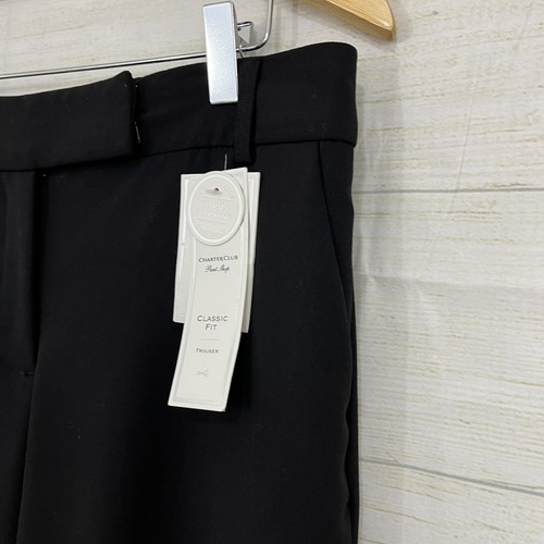 Charter Club Pants Womens Size 8 Black Tummy Slimming Relaxed Fit Dress Career - Picture 4 of 10