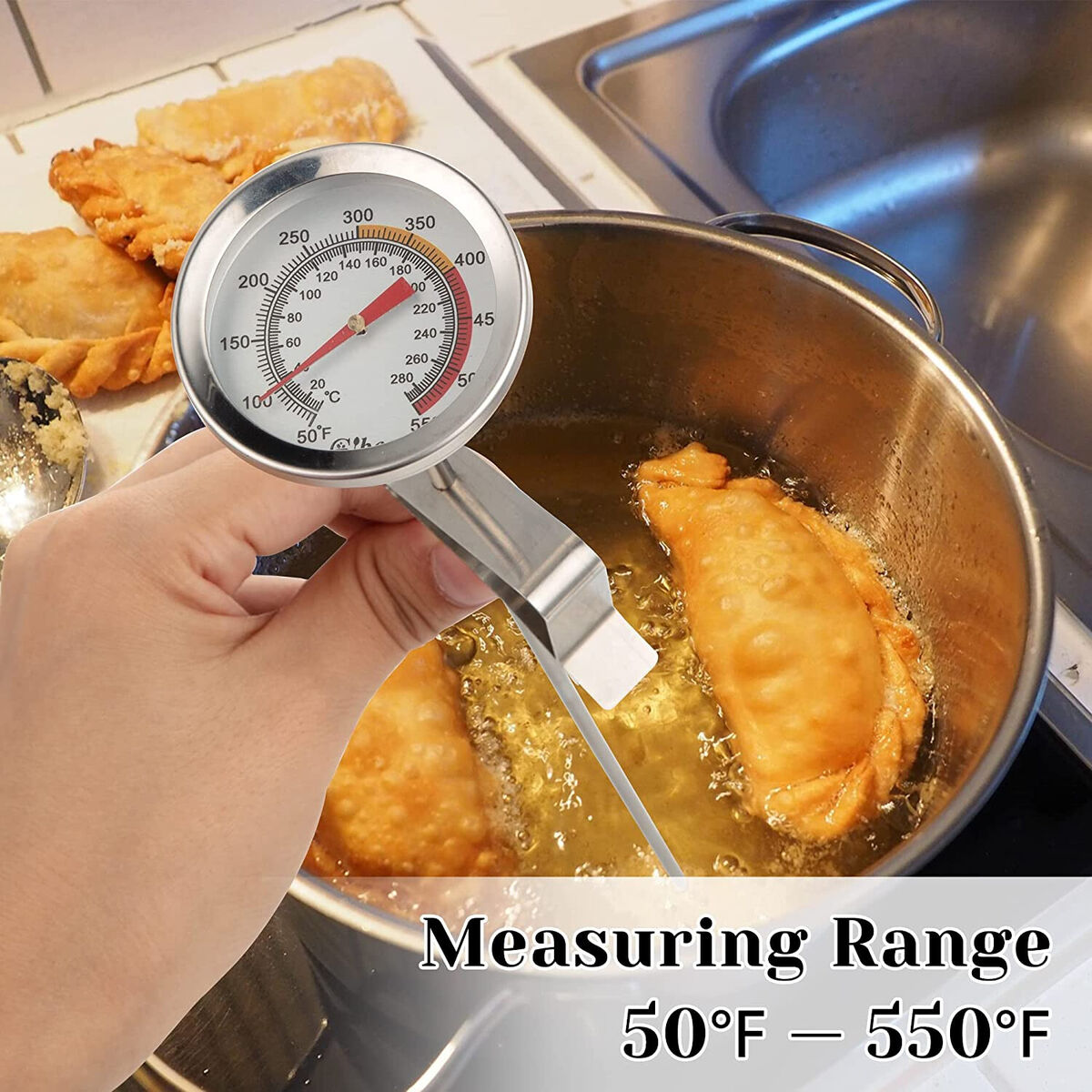 12 Deep Fryer Thermometer Turkey Stainless Steel Commercial