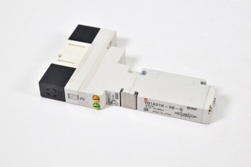 SMC VQ1A01N-5B-Q, 4 Position Dual 3 Port Solenoid Valve NC/NC Base Mounted