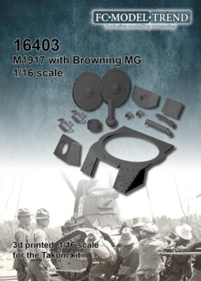 FC Model Trend 1/16 M1917 with Browning MG Detail Set for Takom Model