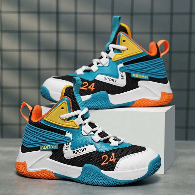 Junior Kids Boys Girls Basketball Shoes Training Shoes Sneaker Ankle Lace Up