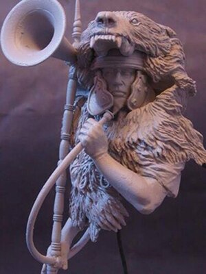 New 1/10 Ancient Roman Man Warrior Bust Resin Figure Unpainted Model Unassembled