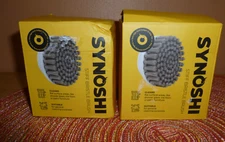 2 Boxes Of 2 New Synoshi Round Stiff Bristle Brush Heads (4 Brushes Total)