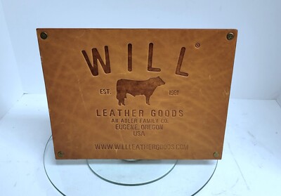 Will Leather Goods Leather Store Display Advertising Sign