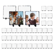 US warehouse 40pcs 6*6in Sublimation Blank Stone Rock Photo Slate